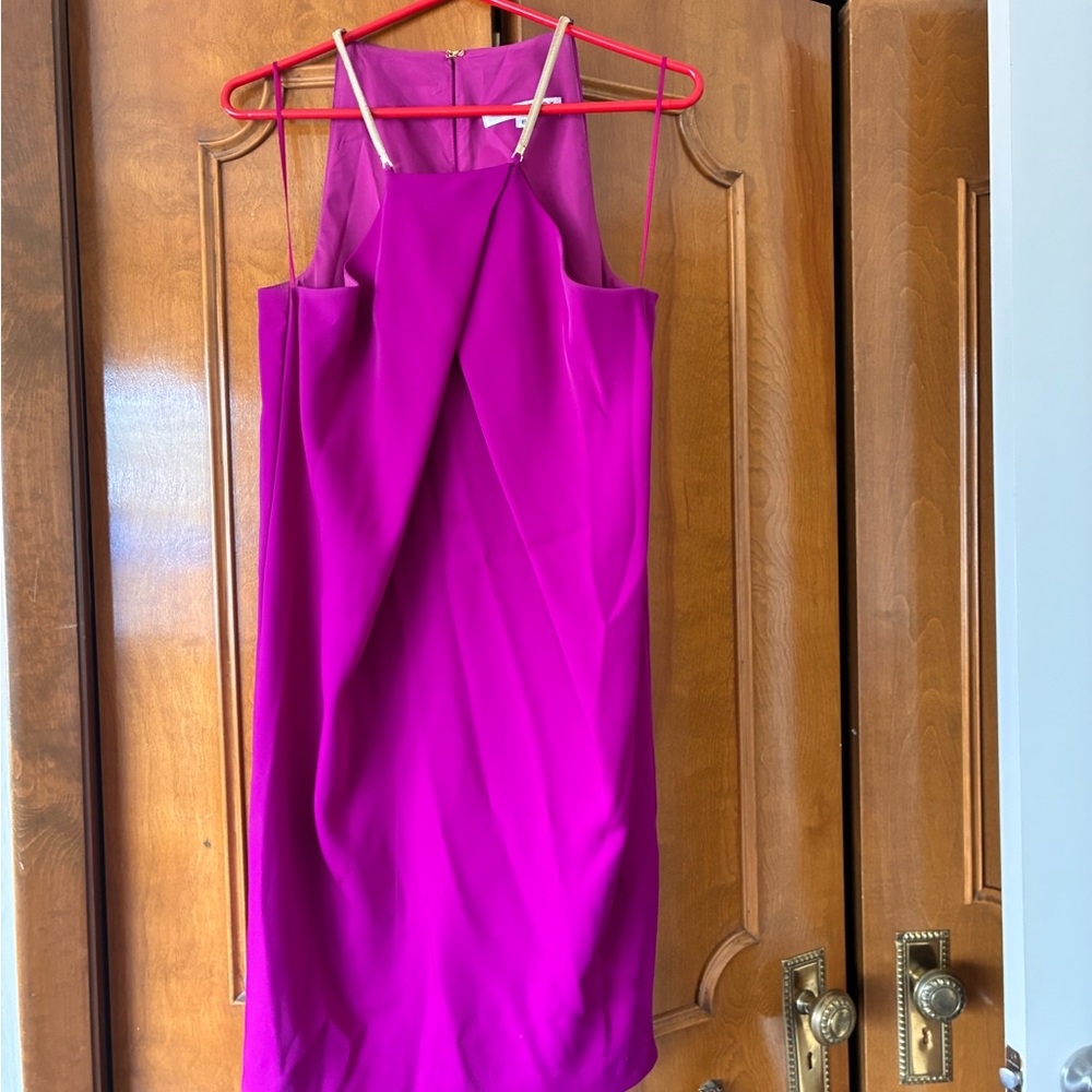 Trina Turk Magenta Halter Mini Dress